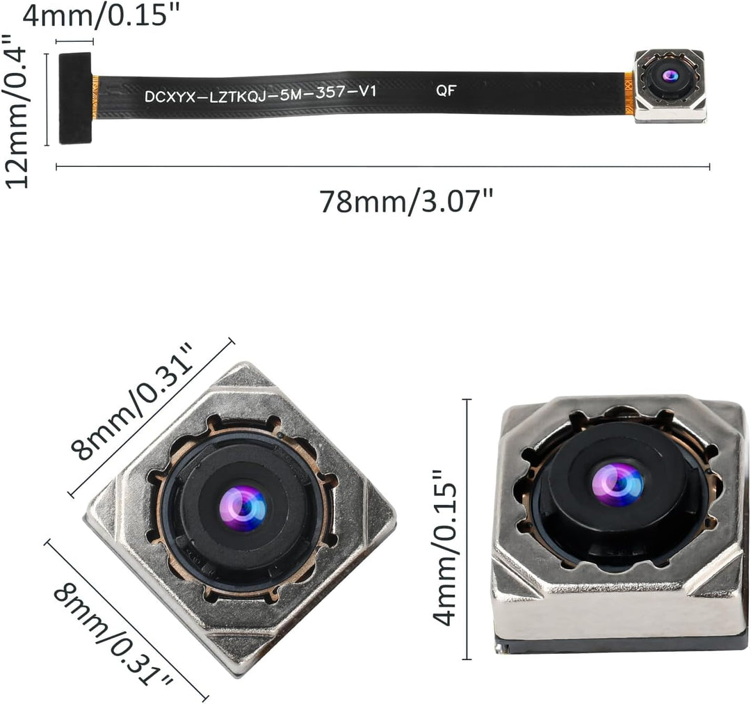 diymore 2 Stück ESP32 CAM 5MP OV5640 Kamera mit Autofokus, 120° Weitwinkel Embedded Vision Bildsenso