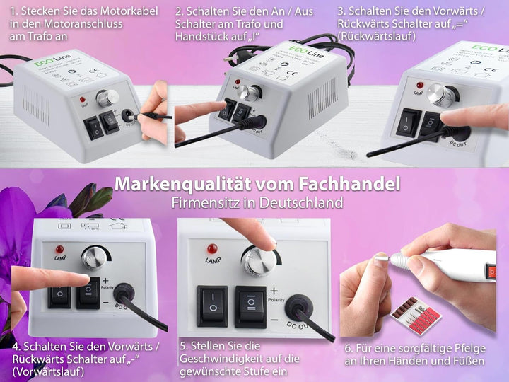 Fusspflegegerät Fräser Set mit Nagelzangen Set Fusspflege Set