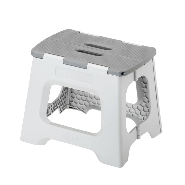 VIGAR Compact Tritthocker klappbar 27 cm mit Griffen Compact Grau 27 cm, Compact Grau 27 cm