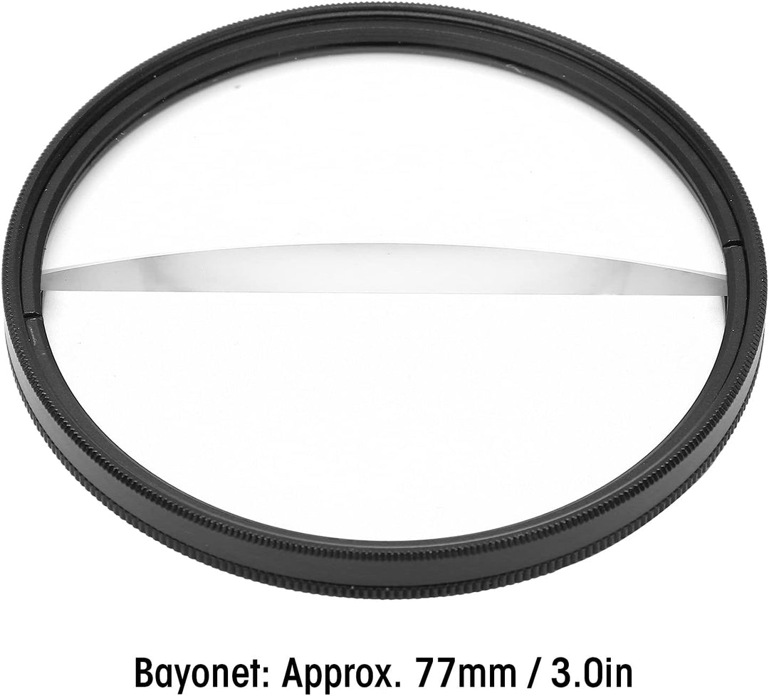 Shanrya Split-Dioptrien-Prisma, hohe Transparenz Split-Dioptrien-Filter 77 mm für die Kamerafotograf