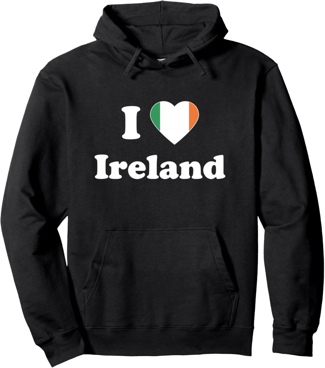 I Love Ireland I Heart Ireland Irish Pullover Hoodie