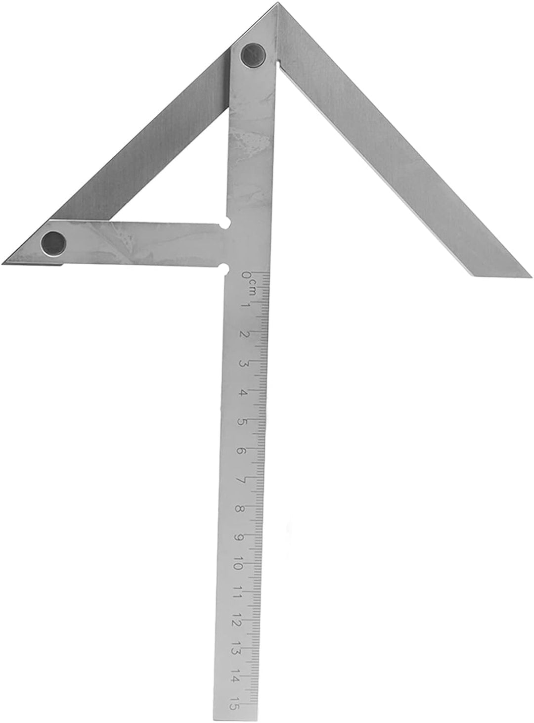 Messlineal für Zentrierwinkel aus Edelstahl, 150 x 130 mm