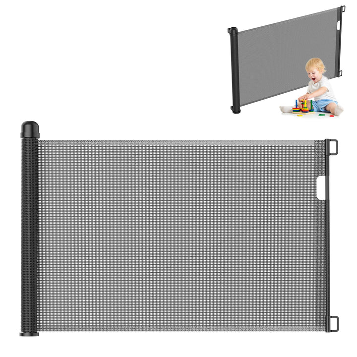 UISEBRT Türschutzgitter Ausziehbar 0-180cm, Treppenschutzgitter für Baby und Pelztiere, SchwarzSchut