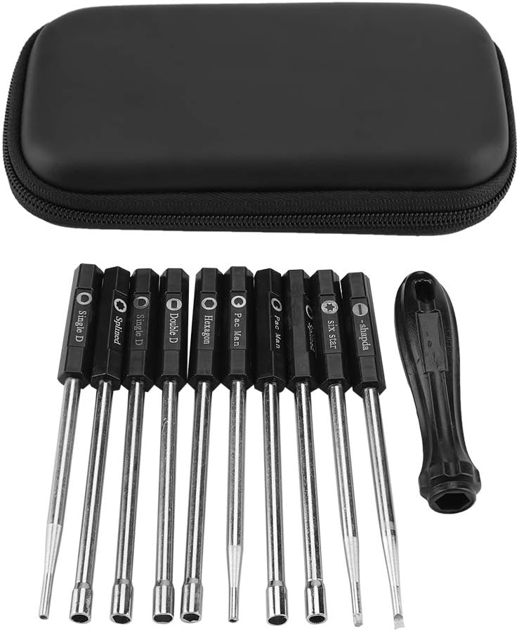 Vergaserset,10 pcs Vergaser Schraubendreher Set Anti Rutsch Griff Einstellkarte Werkzeug mit Keilver