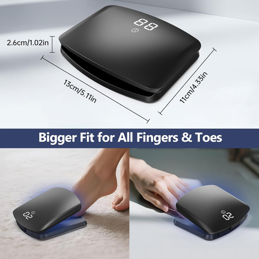 Upgrade Nagelpilz Lasergerät, 15 LED Tragbar & Wiederaufladbar per USB-C, 11 Blaulicht + 4 Infrarot,