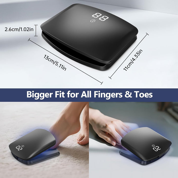 Upgrade Nagelpilz Lasergerät, 15 LED Tragbar & Wiederaufladbar per USB-C, 11 Blaulicht + 4 Infrarot,