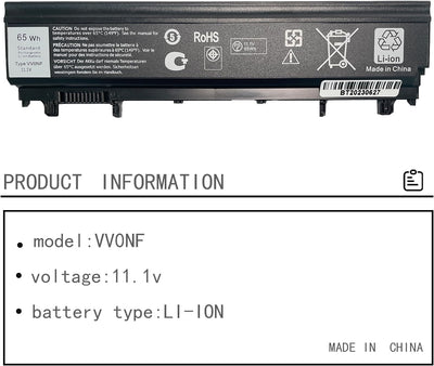 Hubei 11.1V 65Wh VV0NF 0K8HC 1N9C0 CXF66 WGCW6 0M7T5F F49WX NVWGM Laptop Akku für Dell Latitude E554