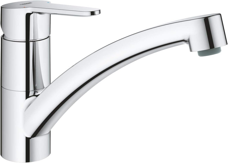 GROHE StartEco - Einhand- Spültischarmatur (Schwenkbereich 140°, langlebige Oberfläche, flacher Ausl