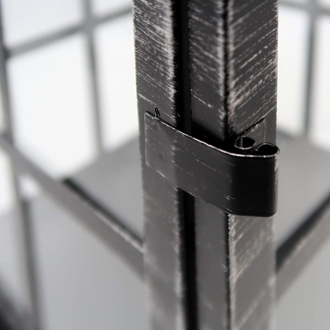 Dekovita 50cm Metall-Laterne Lichthaus - Gartenlaterne mit Glas-Scheiben - Windlicht Haus Deko-Later