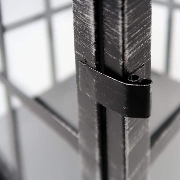 Dekovita 50cm Metall-Laterne Lichthaus - Gartenlaterne mit Glas-Scheiben - Windlicht Haus Deko-Later