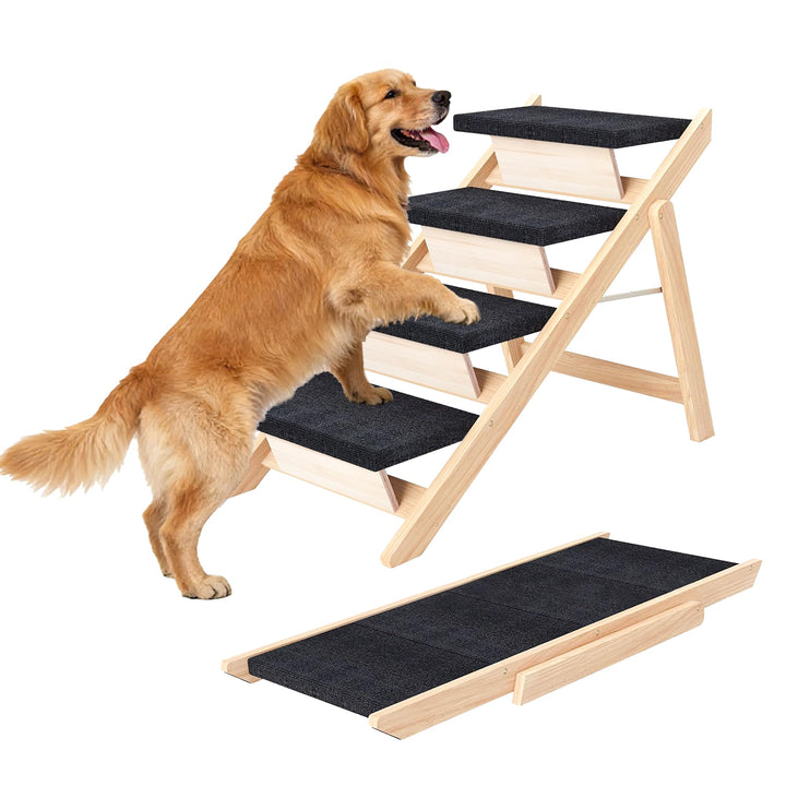 Hundetreppe 4 Stufen, Haustiertreppe Hundetreppe für Kleine und Mittelgrosse Hunde, rutschfest Tragb