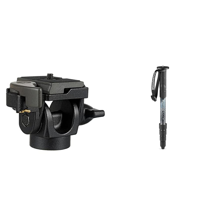 Manfrotto 234RC Neigekopf für Einbeinstativ mit Schnellwechselplatte 200PL & Element MII MMELMIIA5BK