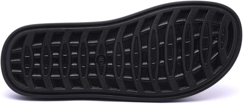 Harssidanzar Herren Sandalen Hausschuhe Cross Straps Slide Slip On Flip Flops für Männer Toe Ring St
