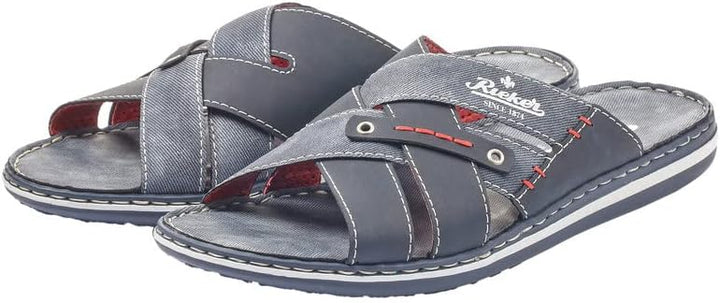 Rieker Herren 21099 Pantoletten 43 EU Blau, 43 EU Blau