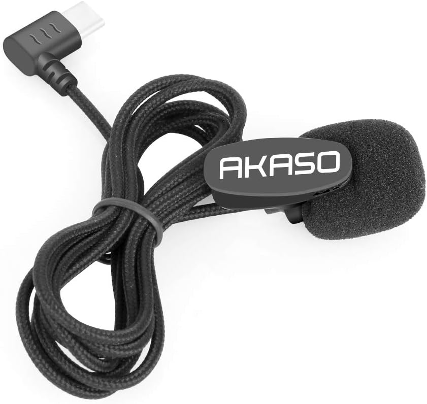 AKASO Externes Mikrofon Brave 7/Brave 8/Brave 6 Plus Nur Action Cam (Typ-C)