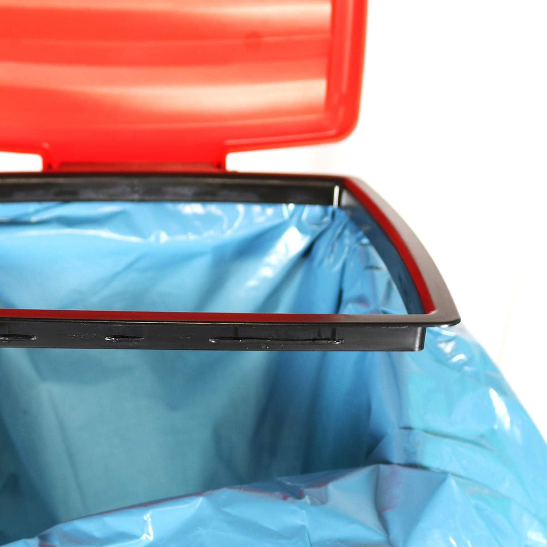 com-four® Müllsackständer mit Deckel - in 3 möglichen Höhen aufbaubar - optimal für Heim, Garten, We