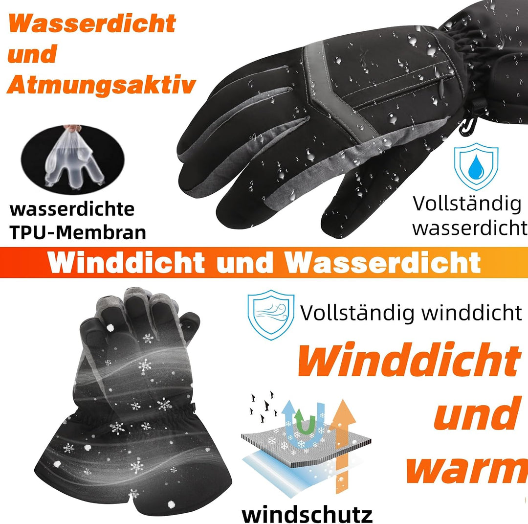 USB aufladbare beheizbare Handschuhe für Männer und Frauen, batteriebetrieben, Baumwollhandschuhe, W