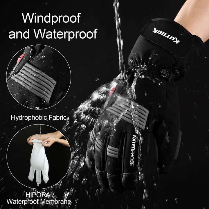 KUTOOK Beheizbare Handschuhe Sofort Beheizt Warm Wasserdicht Motorradhandschuhe Winter Handschuhe Sk