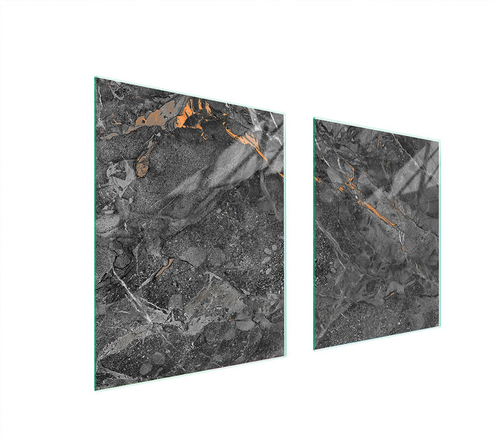 TMK ArtDeko Herdabdeckplatte 2 Teilig 40x52 + 45x52 cm - Spritzschutz Herdabdeckung – Herdschutz aus