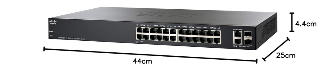 Cisco SF220-24 Fast Ethernet und 2-Port Gigabit Ethernet Smart Switch (SF220-24-K9-UK)