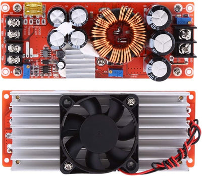 Fafeicy 1500W 30A DC-DC Step up Modul, Nicht isoliertes Aufwärtswandler, In 10~60V Out 12~90V, für B