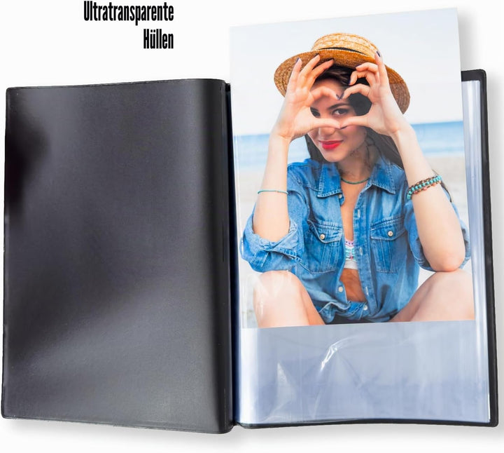 Set mit 5 platzspareden Fotoalben, personalisierbar, 15 x 21 cm, 18 Taschen, sehr transparent, Kapaz