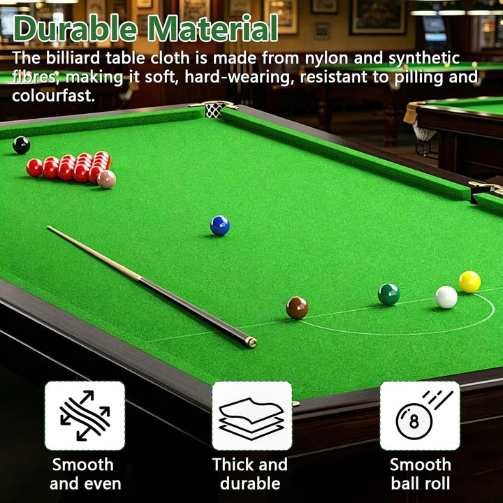 Billardtuch, Professionelle Billard-Tischdecke für Standard 7/8/9 Fuss Tisch mit Gepolstertem Stoffs