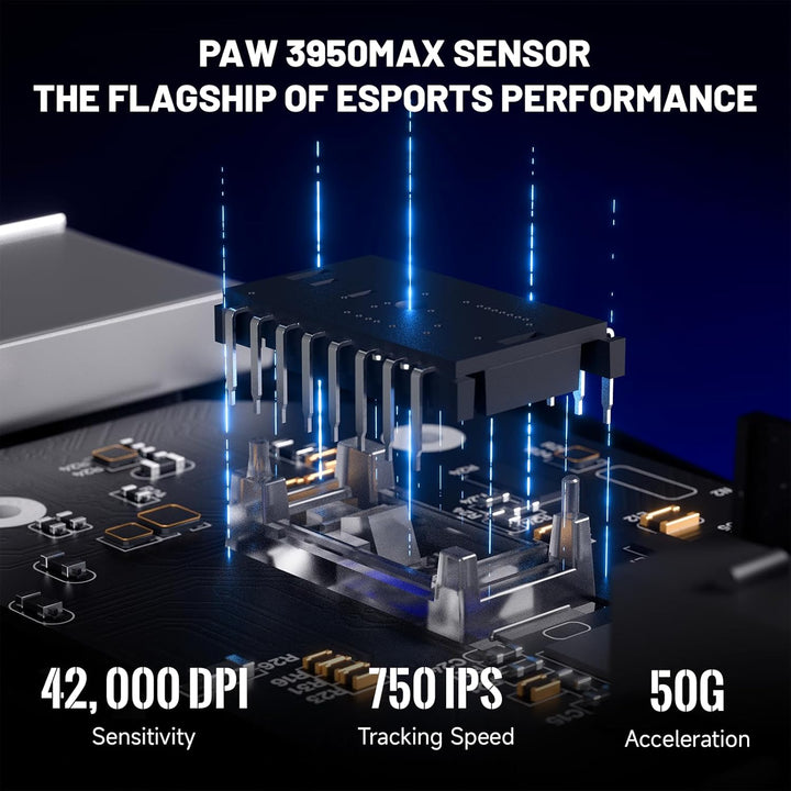 ATTACK SHARK X8 Serie Kabellose Gaming-Maus, 55–65 g Superleicht, PixArt PAW3395/3950 Sensor, BT/2.4