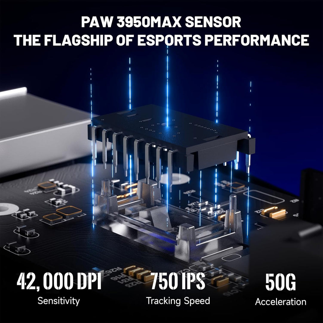 ATTACK SHARK X8 Serie Kabellose Gaming-Maus, 55–65 g Superleicht, PixArt PAW3395/3950 Sensor, BT/2.4
