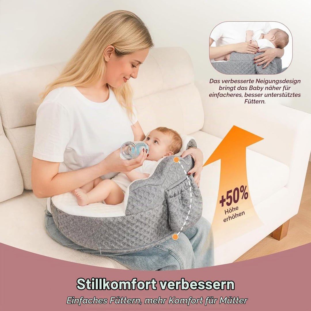 Breastfeeding Pillow,Stillkissen Gross,Nursing Pillow,Memory Foam Stillkissen, Abnehmbarer Kissenbez