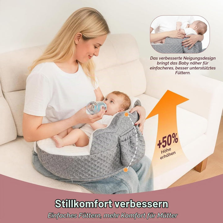 Breastfeeding Pillow,Stillkissen Gross,Nursing Pillow,Memory Foam Stillkissen, Abnehmbarer Kissenbez