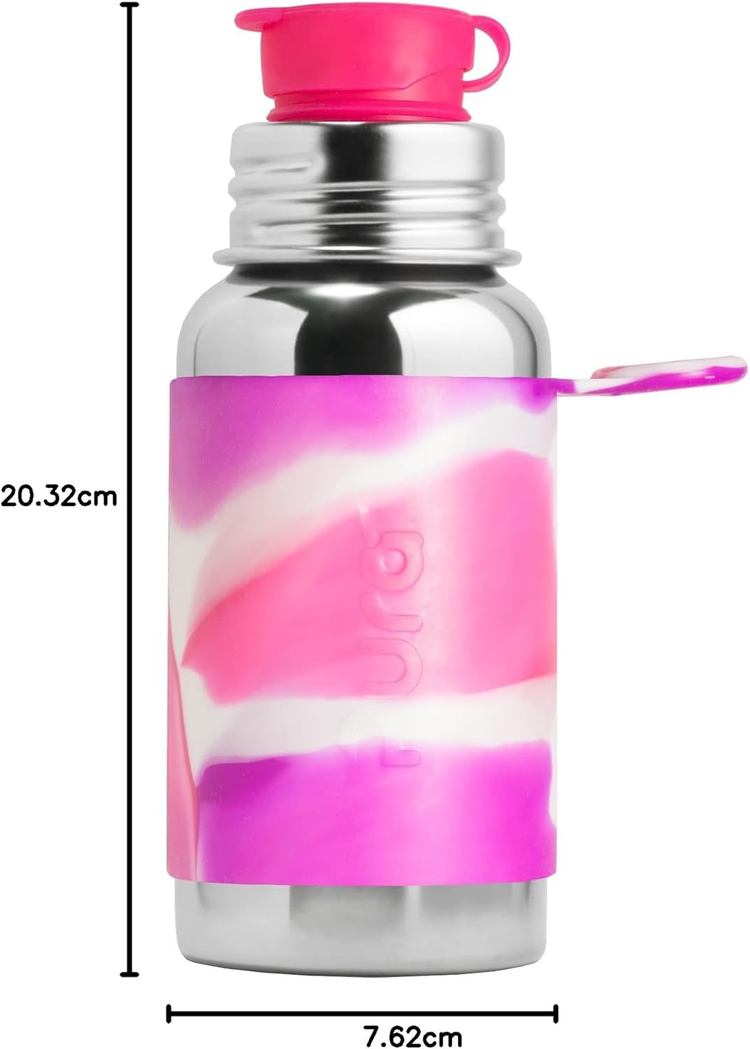 Pura Sportflasche aus Edelstahl, 550 ml, Pink