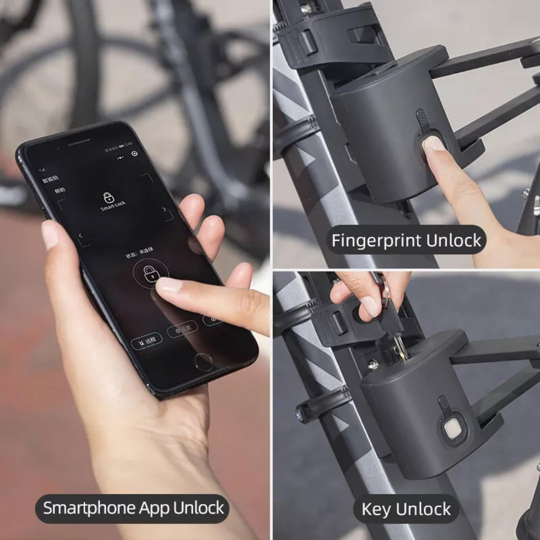 Fahrradschloss Fingerabdruck, Faltschloss Fahrrad, Elektronisches Kabelschloss, Smartes Klappbares F