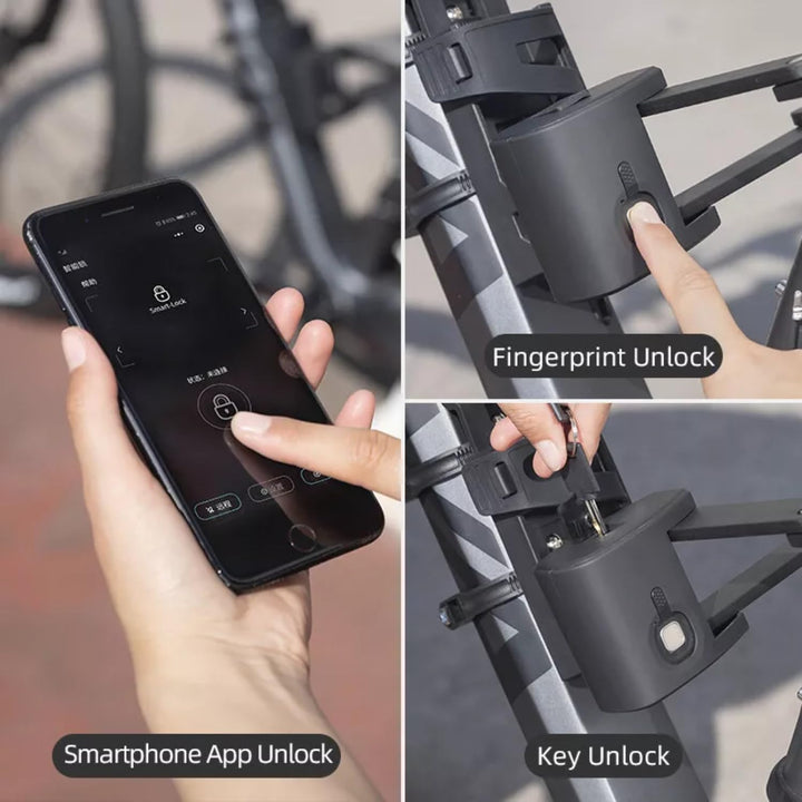 Fahrradschloss Fingerabdruck, Faltschloss Fahrrad, Elektronisches Kabelschloss, Smartes Klappbares F