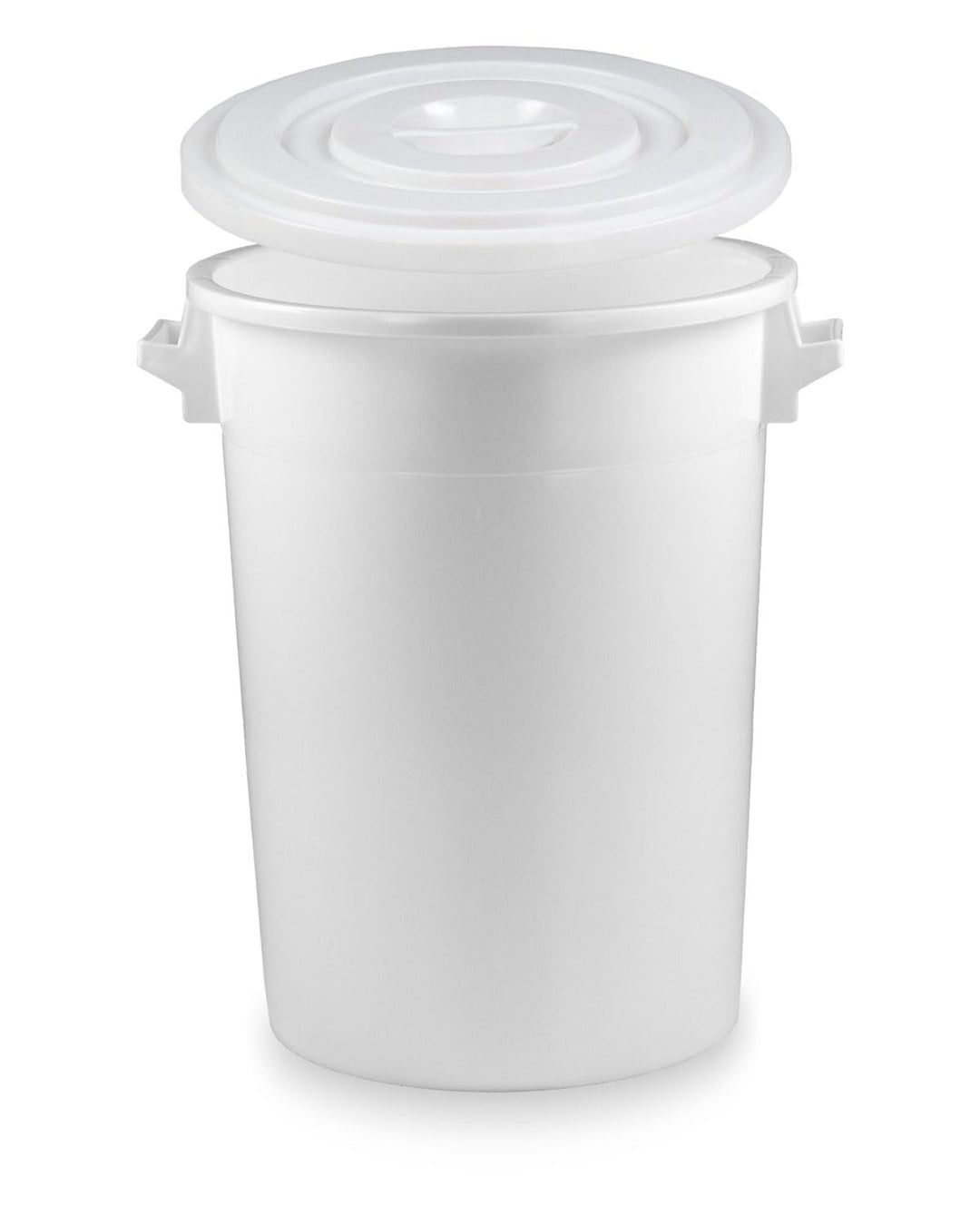 DIE BOX FABRIK 100 Liter Kunststofftonne mit Griffen + Deckel, stapelbar, stabiler Eimer, Plastikton