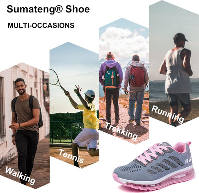 Sumateng Sneaker Damen Air Sportschuhe rutschfest Atmungsaktiv Laufschuhe Luftpolster Turnschuhe Lei