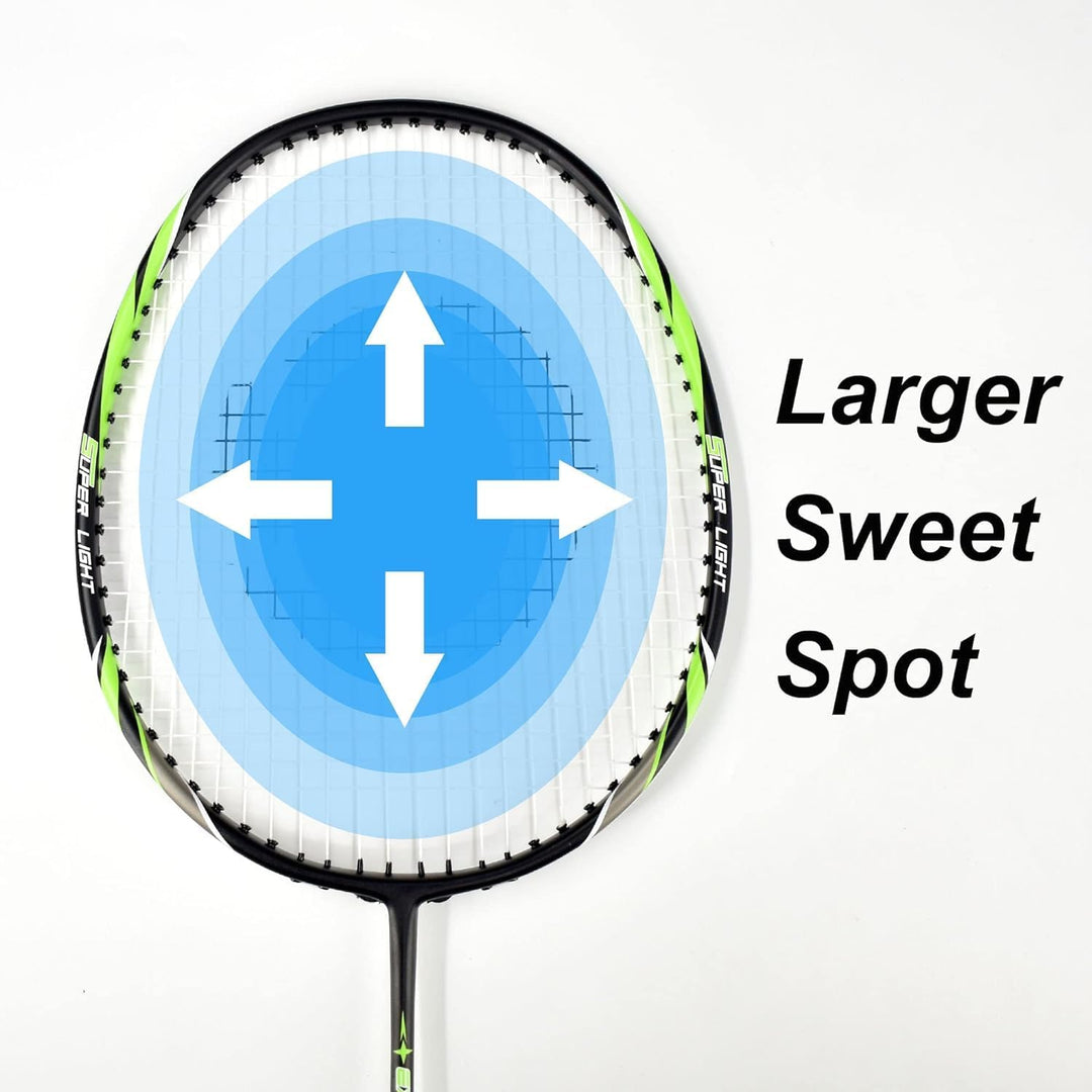 Senston Graphit Badminton Set Profi Badmintonschläger Leichtgewicht Badminton Schläger Federballschl