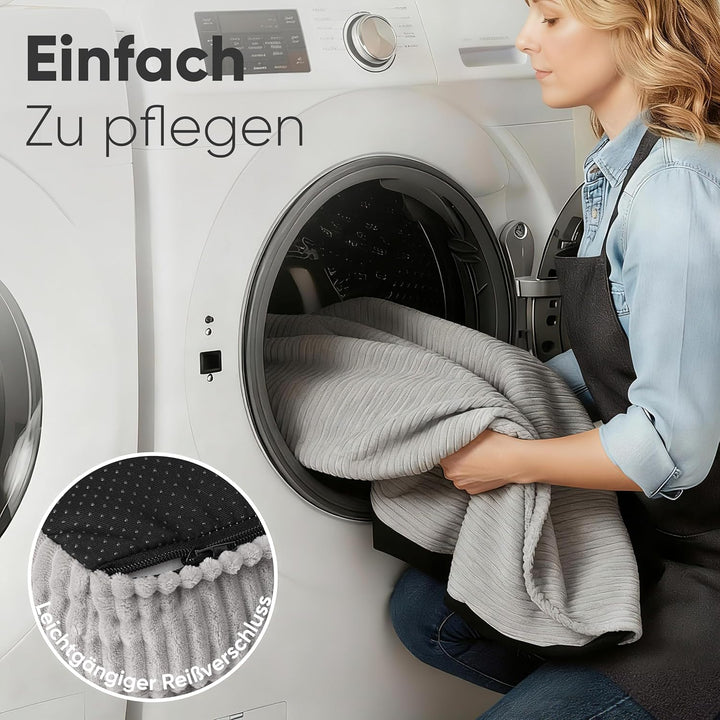 FUKUMARU Katzensofa Bett, Corduroy Gemütliches Katzenbett für drinnen mit abnehmbarem waschbarem Bez
