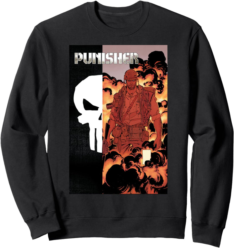 Marvel The Punisher Combat Split Comic Cover Sweatshirt