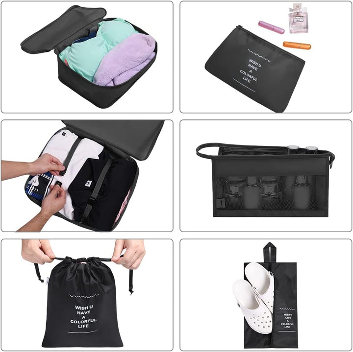 OSDUE Koffer Organizer Set 8-teilig, Packing Cubes, Wasserdichte Reise Kleidertaschen, Packtaschen f