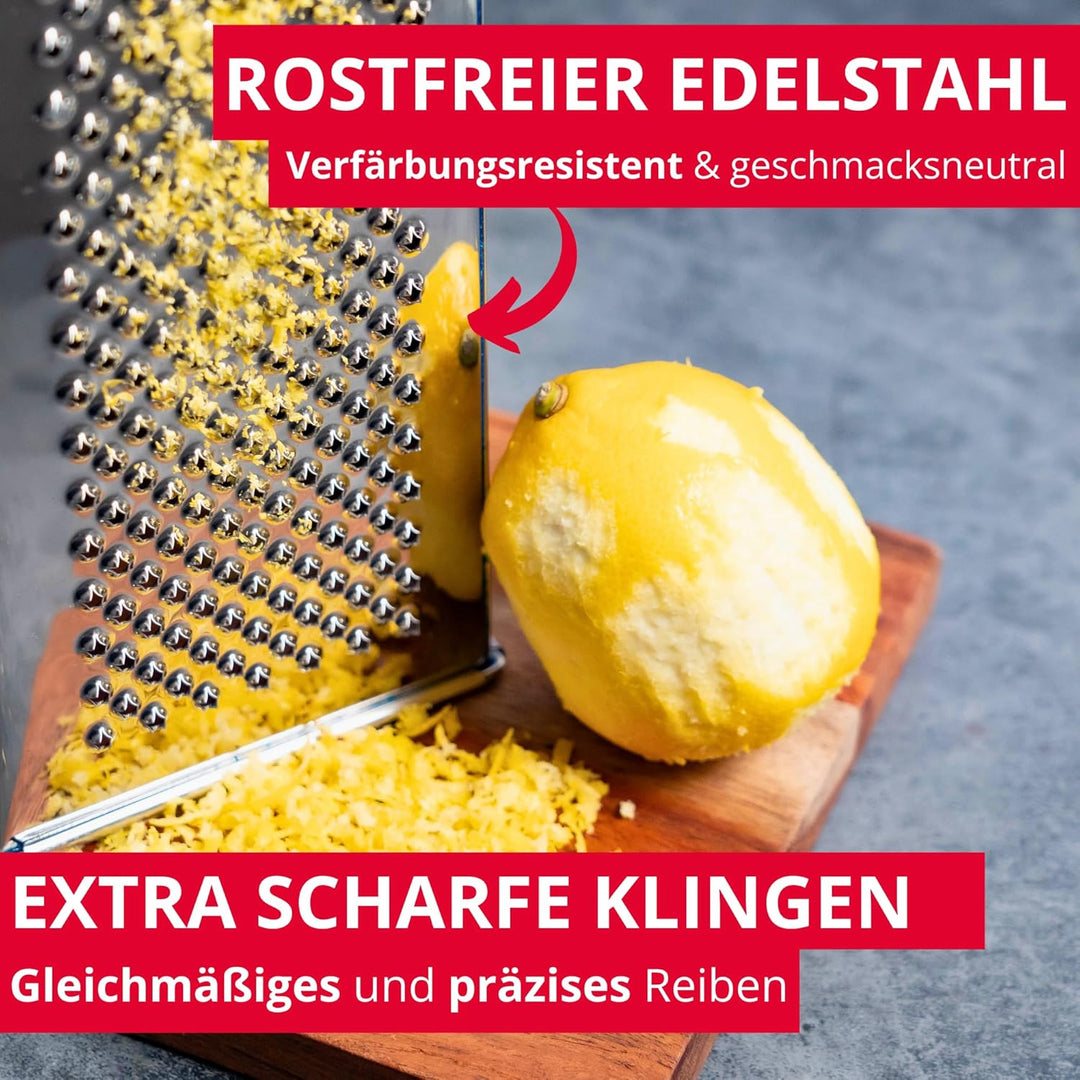 Westmark Vierkantreibe mit Schiebeverschluss, 4 Schneid-/Reibeflächen, Höhe: 26,4 cm, Rostfreier Ede