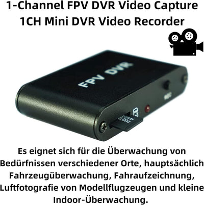 Q56D 1 Channel FPV DVR Video Capture 1CH Mini DVR Video Recorder Micro SD Card Video Foto Rekorder A