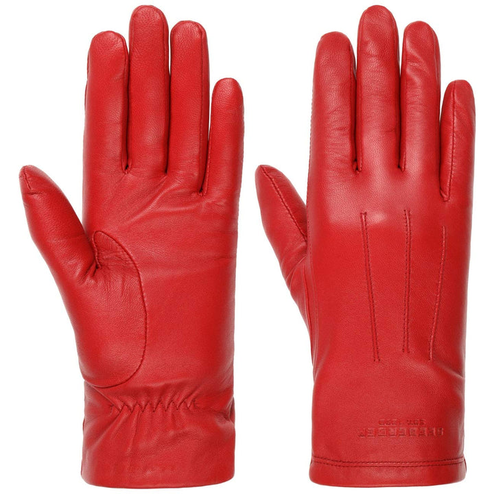 Seeberger Spencer Lederhandschuhe Handschuhe Damenhandschuhe Fingerhandschuhe (6 HS - rot)