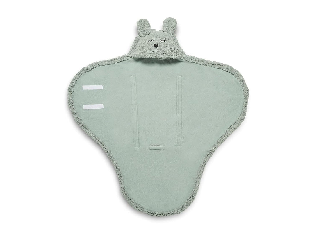 Jollein Puckdecke Bunny 100x105cm - Ash Green, Green