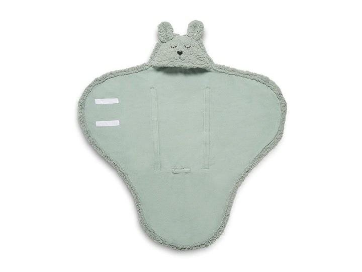 Jollein Puckdecke Bunny 100x105cm - Ash Green, Green