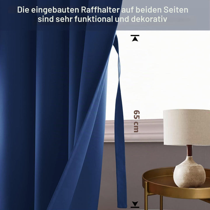 JIUZHEN Vorhänge Blickdicht mit Ösen Verdunklungs Gardinen Schlafzimmer Blickdichte Vorhänge Ösensch