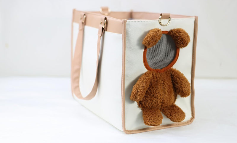 Hundetasche Transporttasche Luxus Teddy-Optik