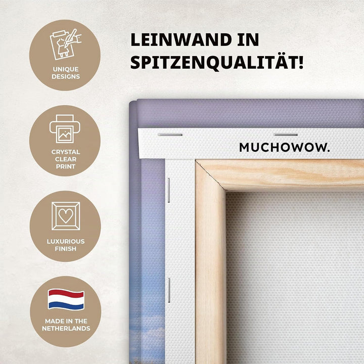 MuchoWow© Bild auf Leinwand Gross 120x80 cm XXL Gemälde Leinwandbild Dekoration Wohnzimmer Bilder Wa