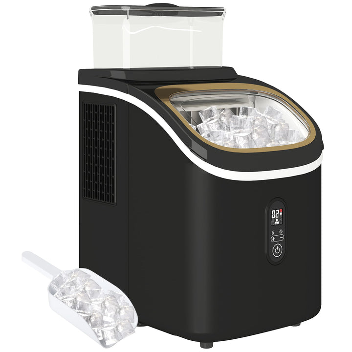 HOMCOM Eiswürfelmaschine 15 kg/24h Ice Cube Maker Maschine mit Schaufel, 1,5 L Wassertank, Verstellb