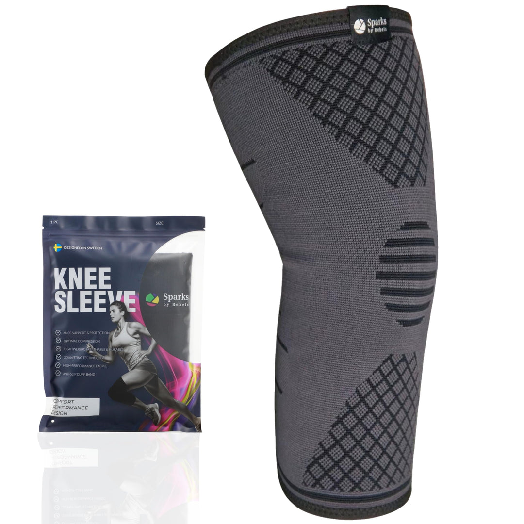Sparks by Rebels Knie-Kompressionsmanschetten, hochwertige Kniestütze für Laufen, CrossFit, Wandern,
